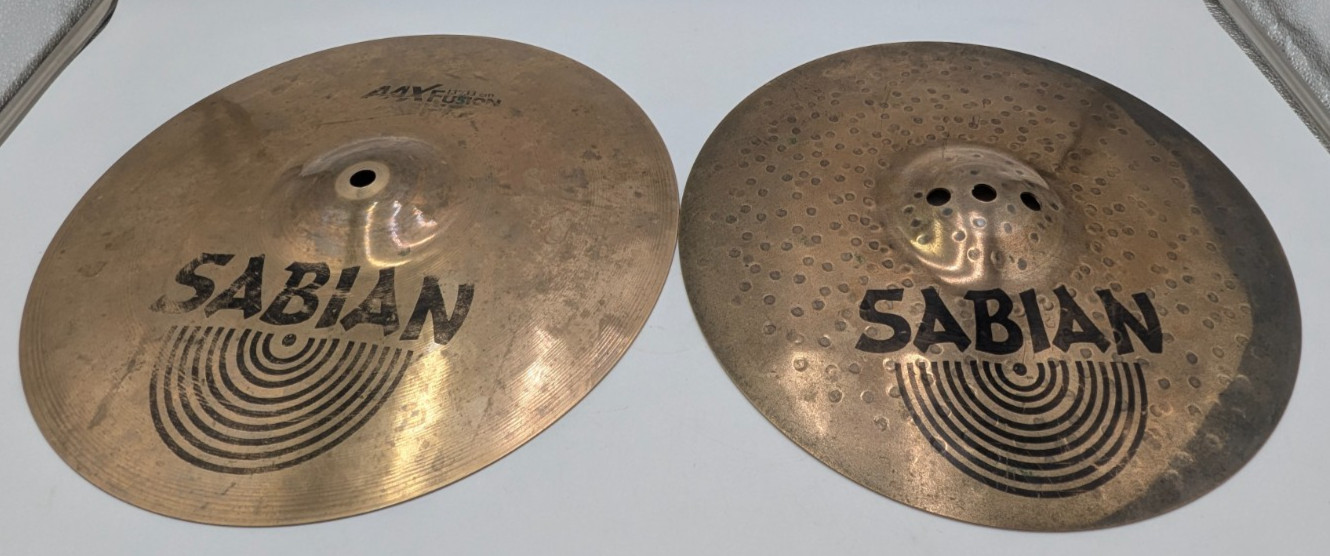 Used Sabian AAX Fusion Hi Hat Cymbals 13" - Good