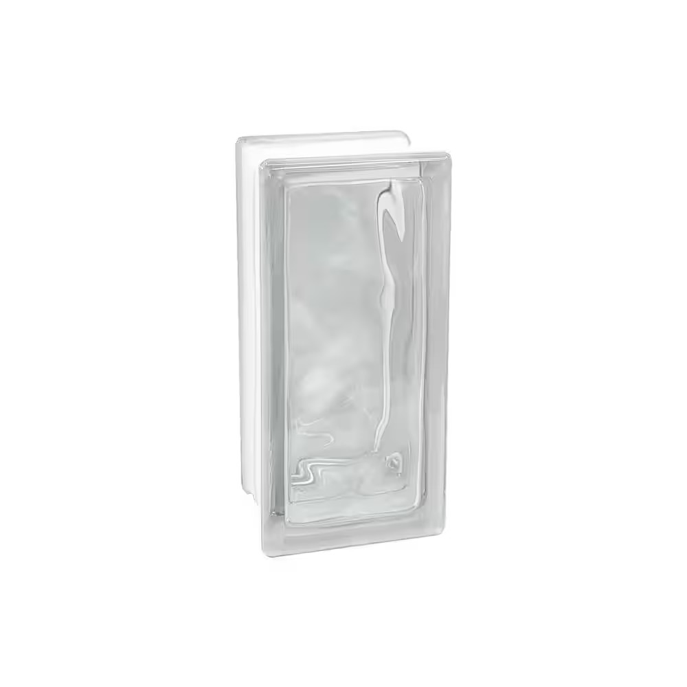 3 In. Thick Series 4 In. X 8 In. X 3 In. (10-Pack) Wave Pattern Glass Block (Act