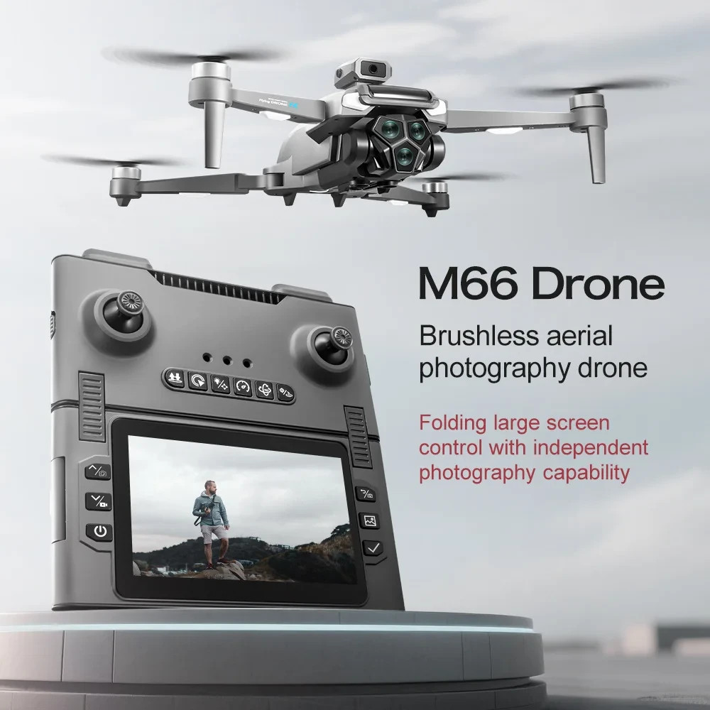 New M66 Drone with 4K Dual Camera Professional Video Drone Quadcopter 360 I