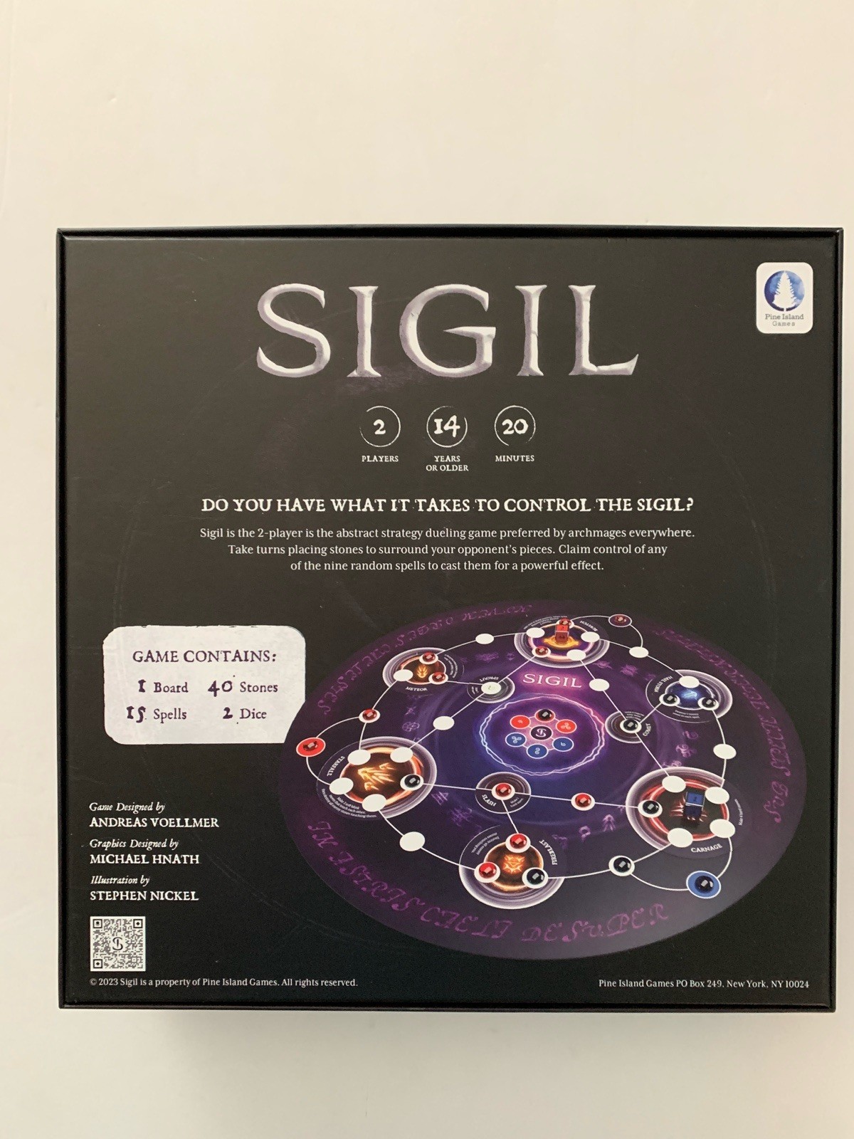 Sigil Strategy 101 - SpellsFantasy Game By Pine Island Games EUC Complete