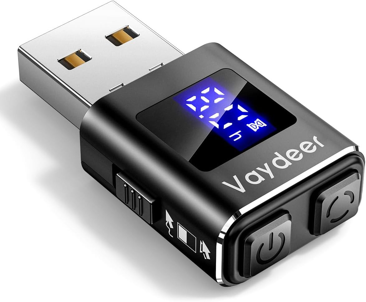 Metal Mini Mouse Jiggler, T5S Mouse Mover with Timer, LED Countdown, Undetectabl