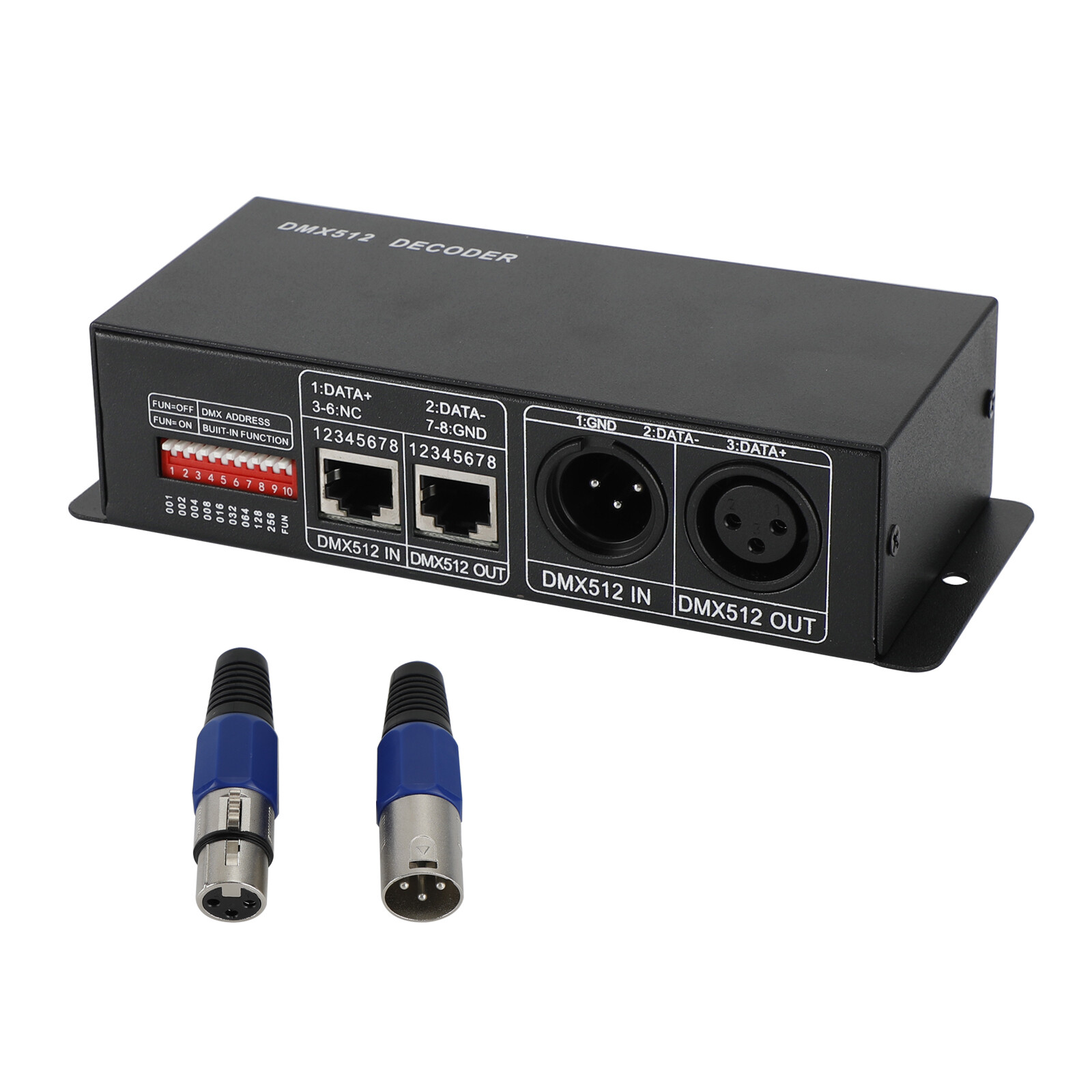 LED RGB Controller 3x8A Decoder With Digital Display 3 Channel DMX512-3CH US B9