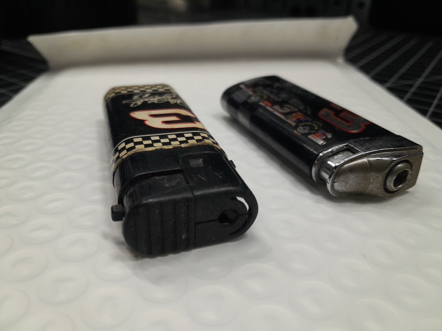 2 Used Refillable Dale Earnhardt #3 Lighters Used