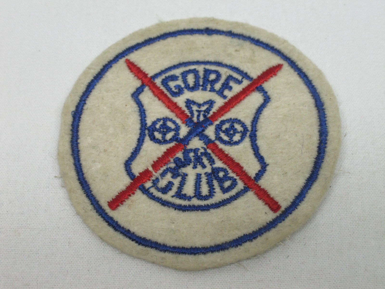 Gore Ski Club Skiing Hat Jacket Felt Patch Downhill New York Adirondack Vtg Old
