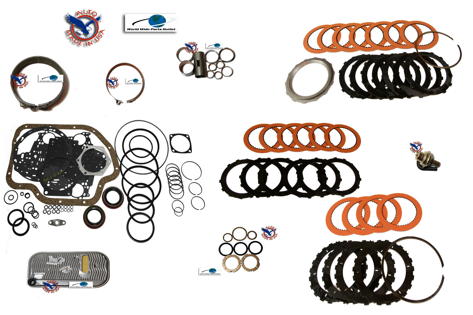 TH400 Ultra Performance Kit Complete Powerpack Rebuild Kit Alto Red and Kolene
