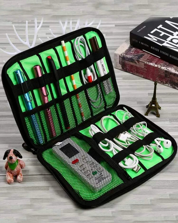 Travel Electronics Cable Organizer Storage Bag Portable Accessories USB Cards