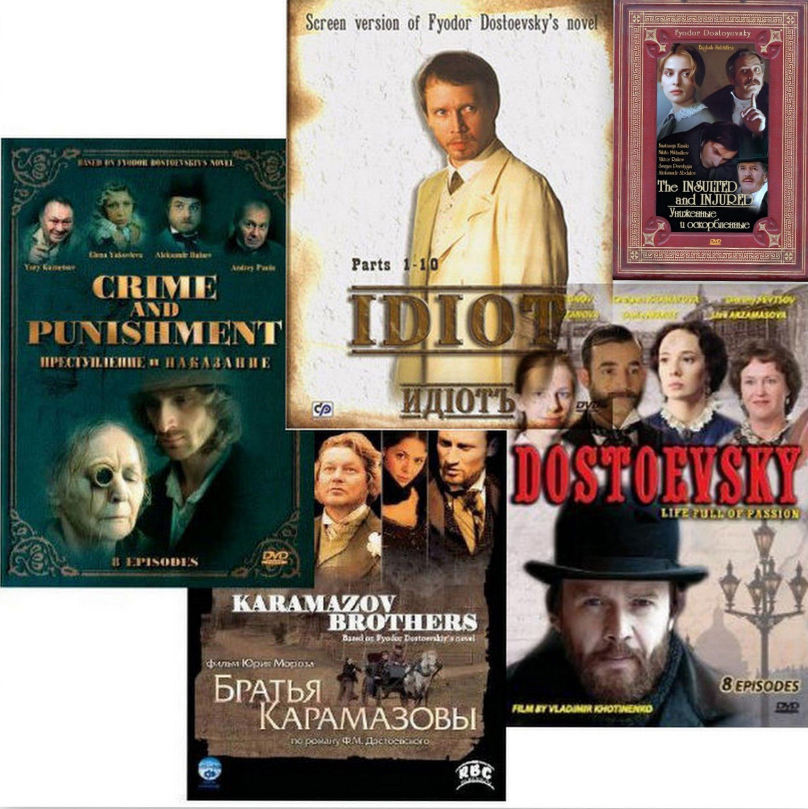 Fyodor Dostoevsky Collection (9DVD NTSC) with English subtitles Dostoevskiy