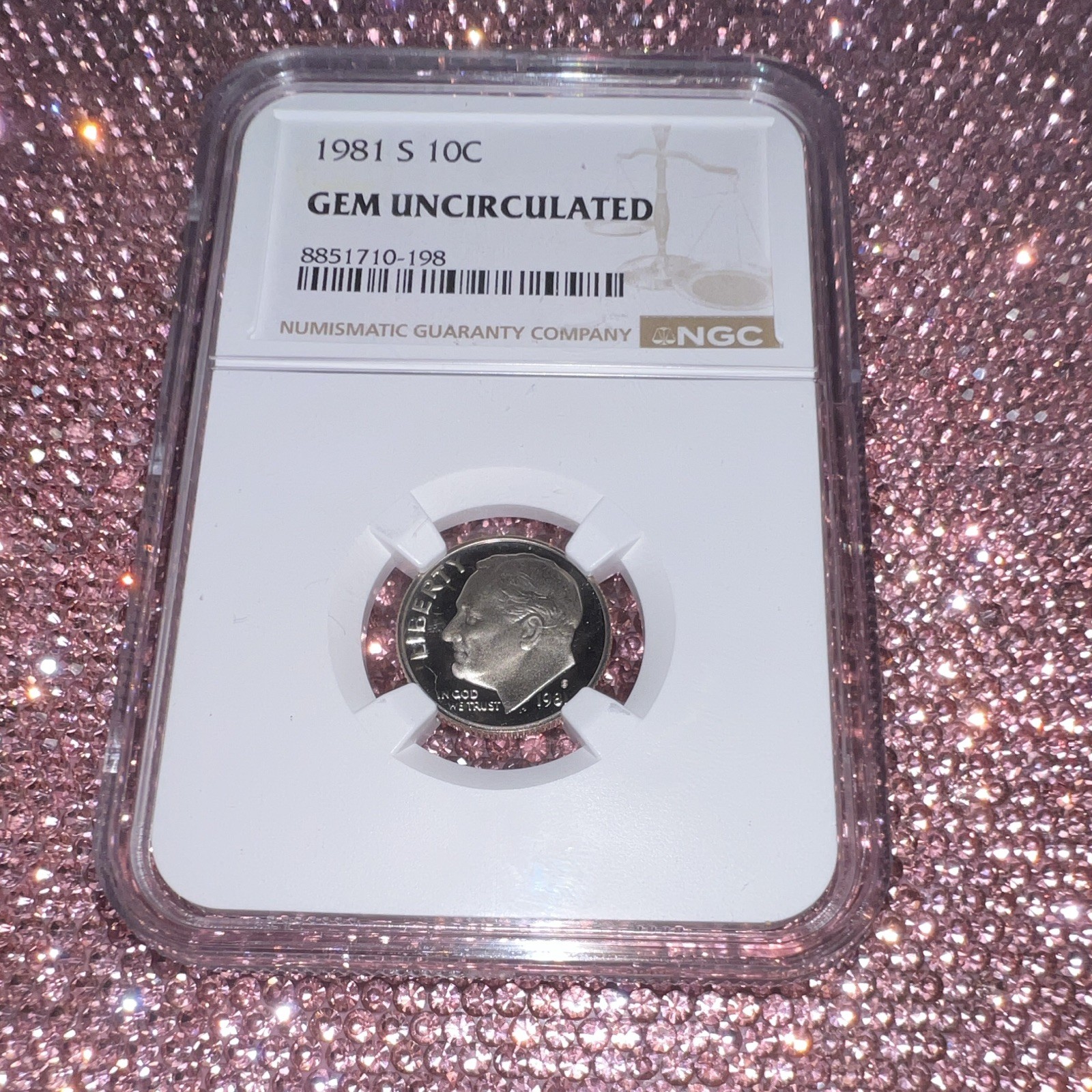 1981-S Roosevelt Dime 10C San Francisco NGC Gem Uncirculated Cert 8851710
