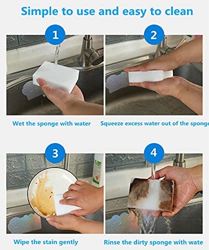 Magic Sponges Eraser,10 Pack Melamine Sponge in Bulk,2X Density,Long Lasting,...