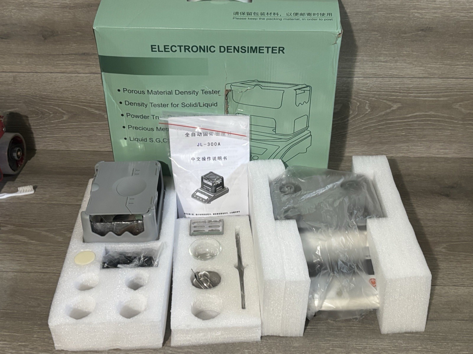 Solid Density Meter Densitometer w/ LCD Display JL-300A Range 0.01~300g OPEN BOX