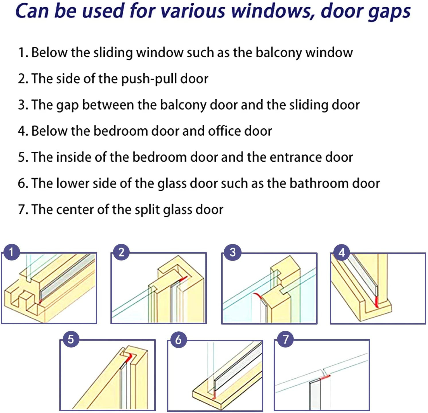 Burletes, tiras de sellado de silicona para puertas y ventanas