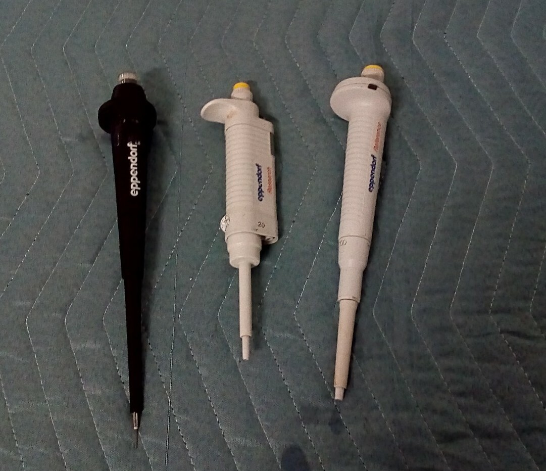 *LOT OF 3* Eppendorf Part Reference-200&Research-20&4710 Single Channel Pipette