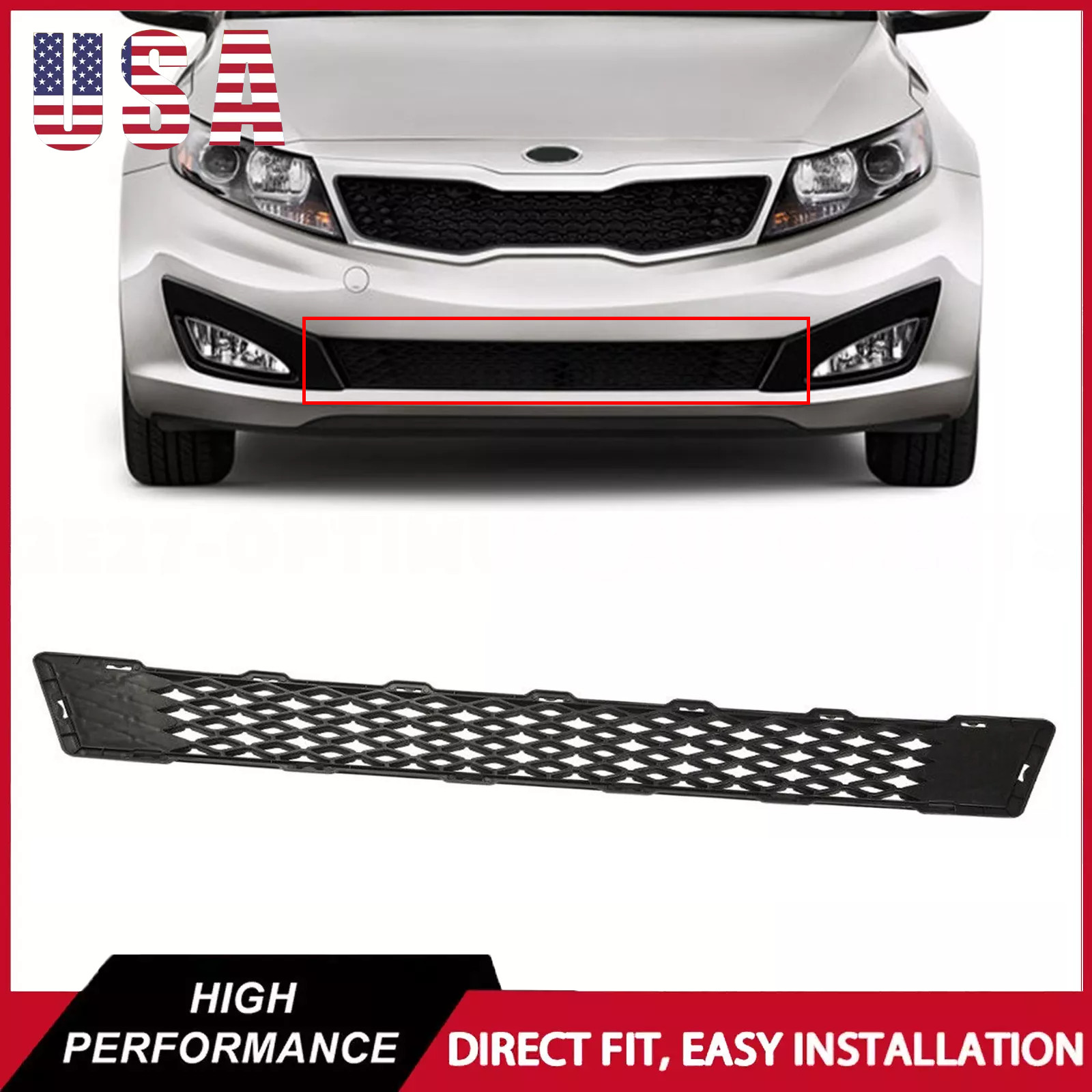 Front Bumper Lower Grille Fit For 2011 2012 2013 Kia Optima 865612T000