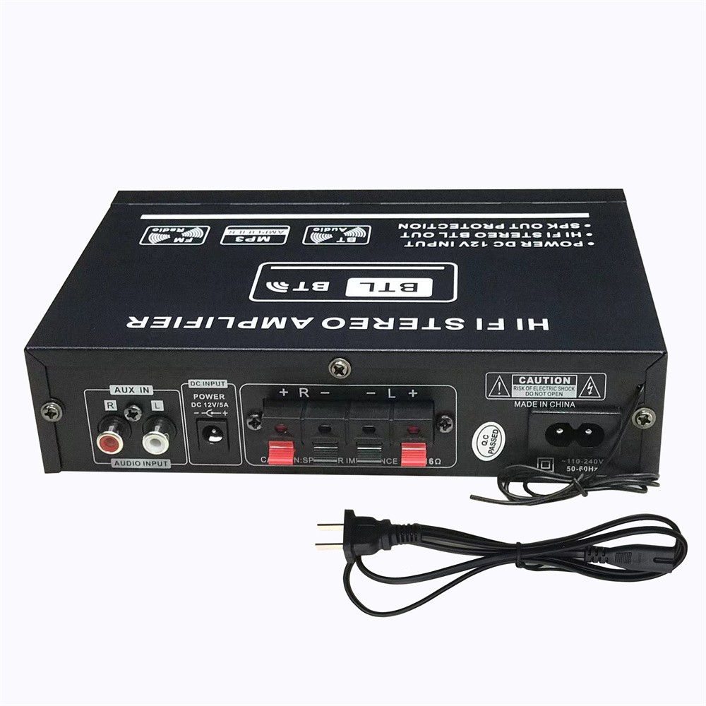 AK35 Stereo Amplifier Home Audio Bluetooth 2.0 Max 200W Power Stereo Receiver US