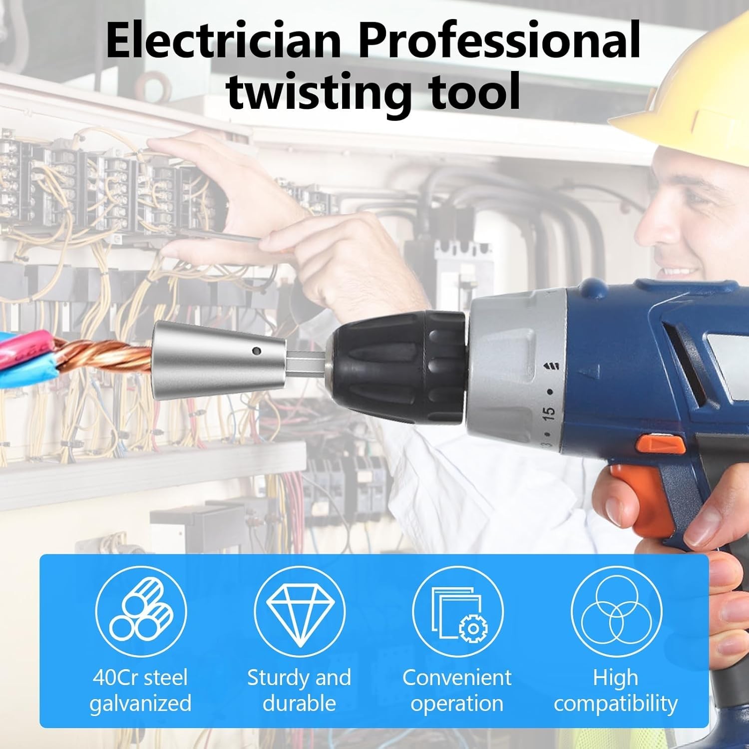 Electric Wire Twister Tool Ergonomic Design for Improved Wiring Efficiency