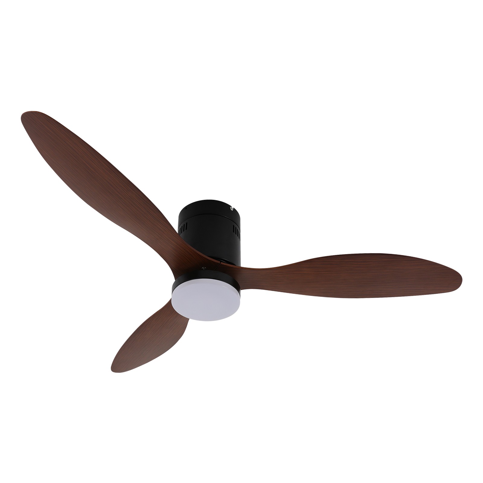 Wood Ceiling Fan with Light & Remote Quiet Reversible Flush Mount LED Fan Light