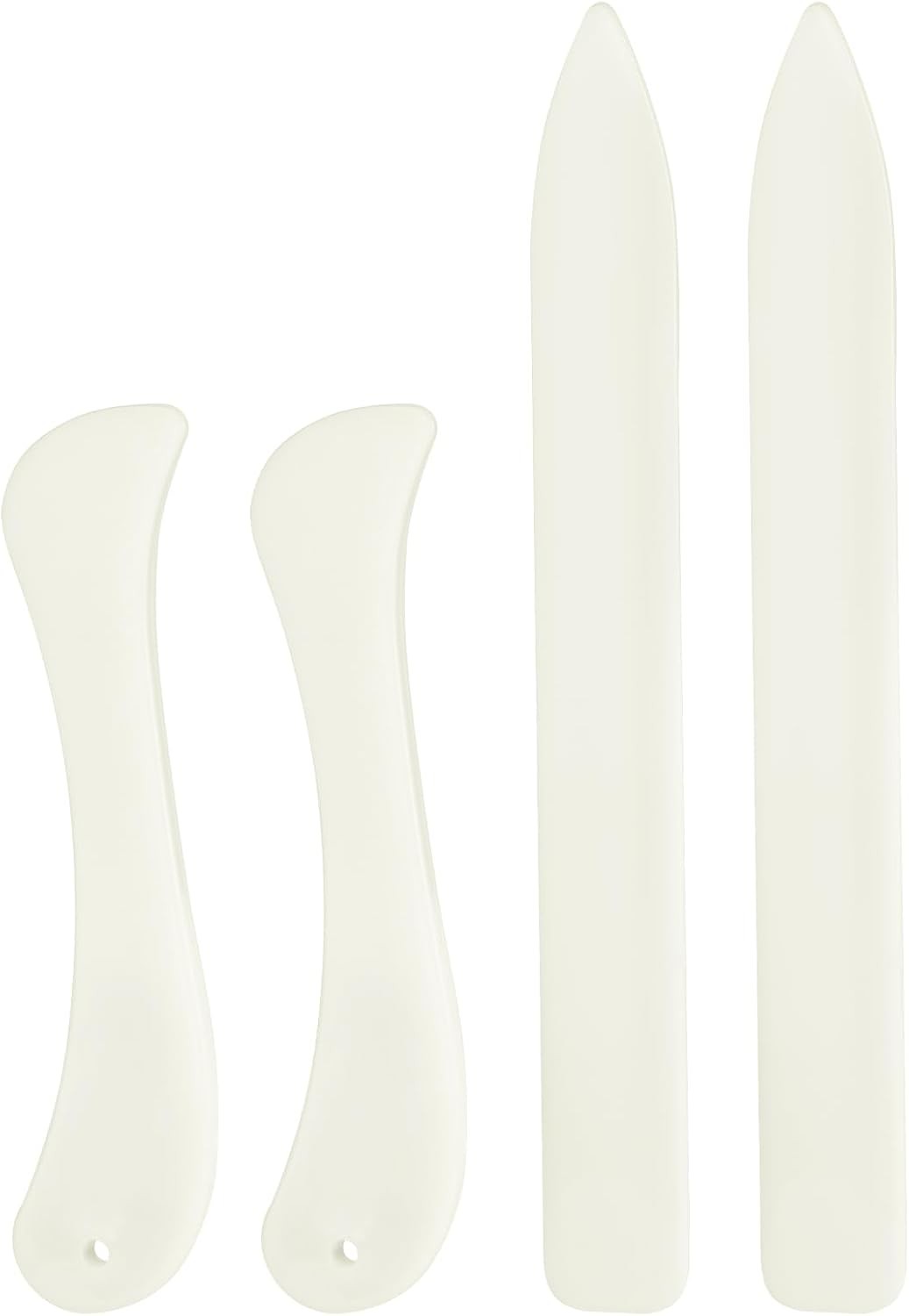 WONVOC 4 Pcs Bone Folders, Crease Makers, Scoring Tool, Plastic Bone Folder Pape