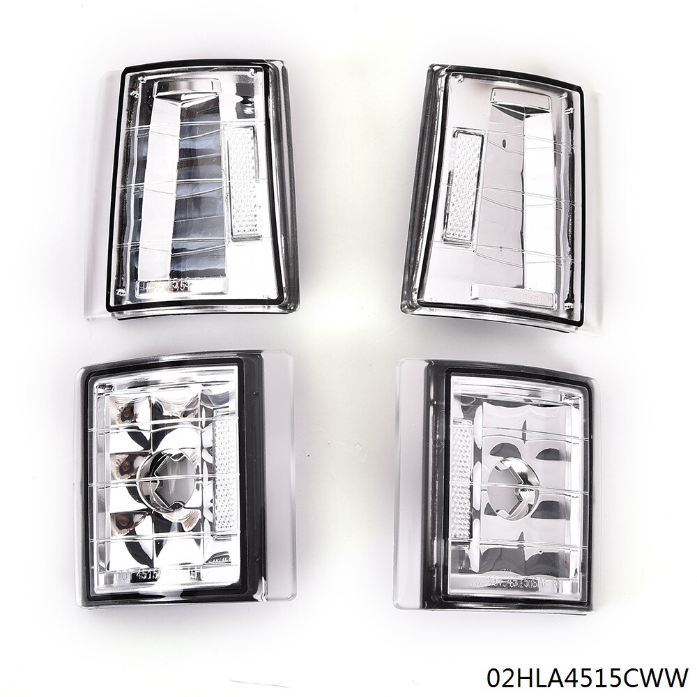 Fit For 94-99 Chevy CK C10 1500 2500 Clear Corner Signal Side Marker Lamps 4Pcs