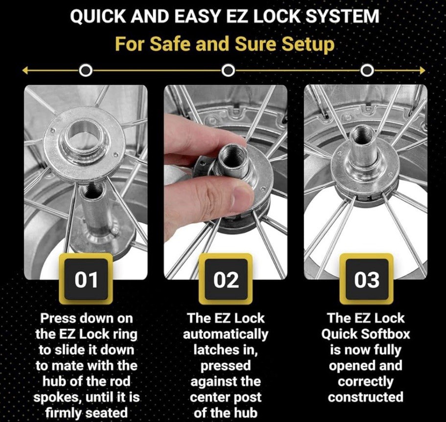 2X EZ Lock 12x 56” Deep Parabolic Quick Softbox, Parabolic Softbox Opens