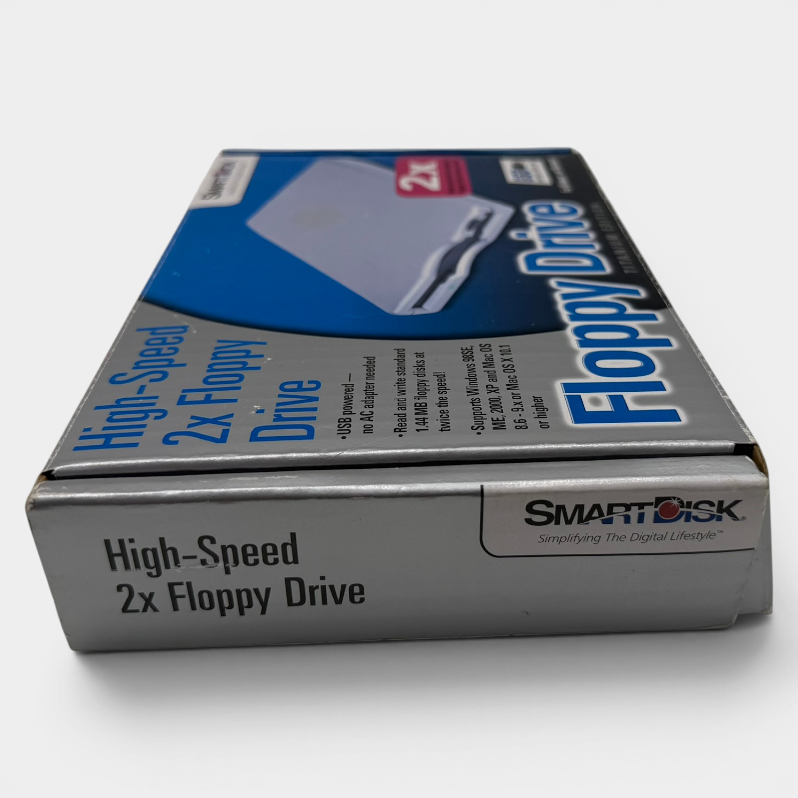SmartDisk USB 2X External 3.5" Floppy Drive Titanium Edition NOB FDUSB-TM2 USB