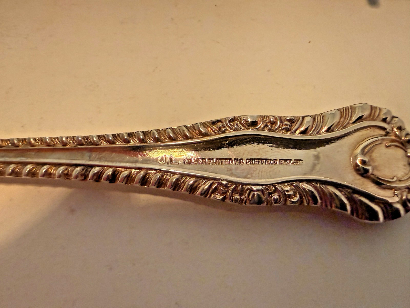 Vintage Estate Sheffield Silverplate – Serving Fork & Spoon – Bonwit Teller