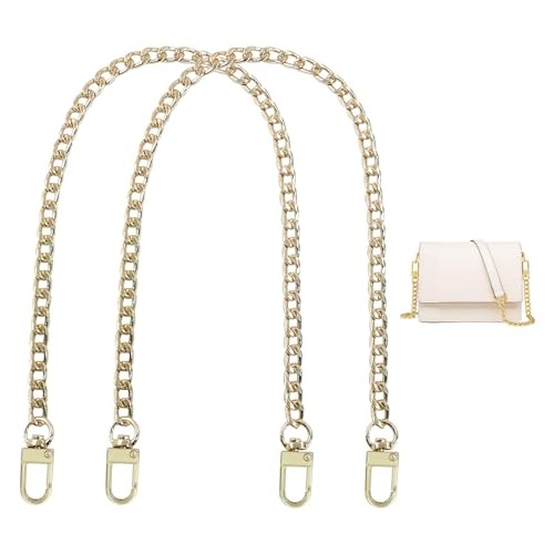 Jiozermi 15.7 Inch Purse Chain Strap, Purse Straps 15.7 inch-2 pcs Gold