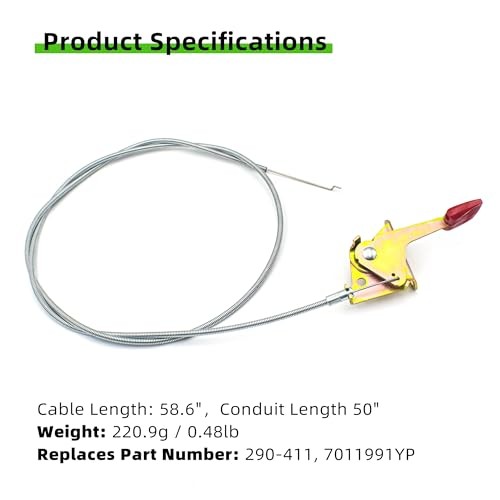 290-411 Throttle Control Cable Replacement Compatible with Snapper Lawn