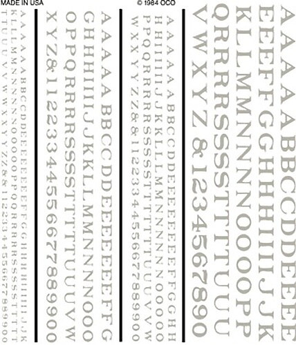 Woodland RR Roman Decals - White 1/16'' - 3/16'' - Model Railroad Decal - #dt506