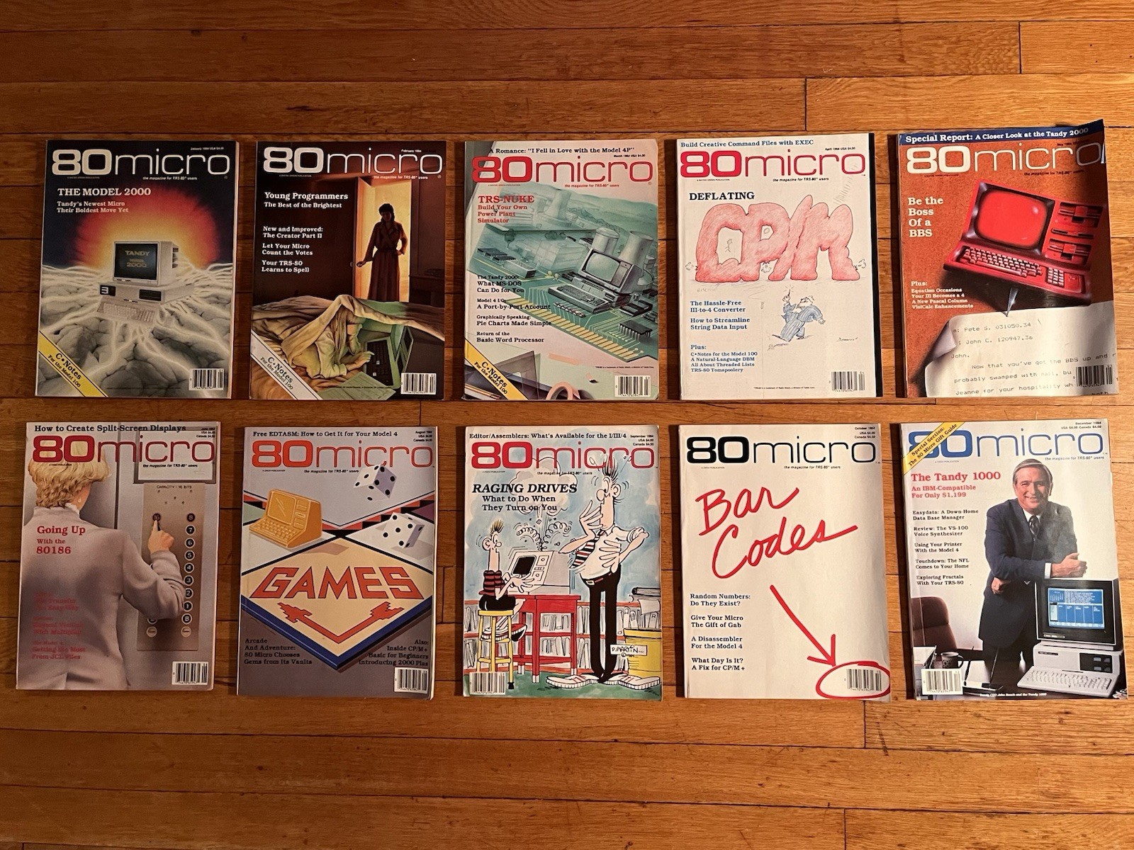 VINTAGE 80 Micro Computing TRS-80 Computer Magazine 1984 Lot