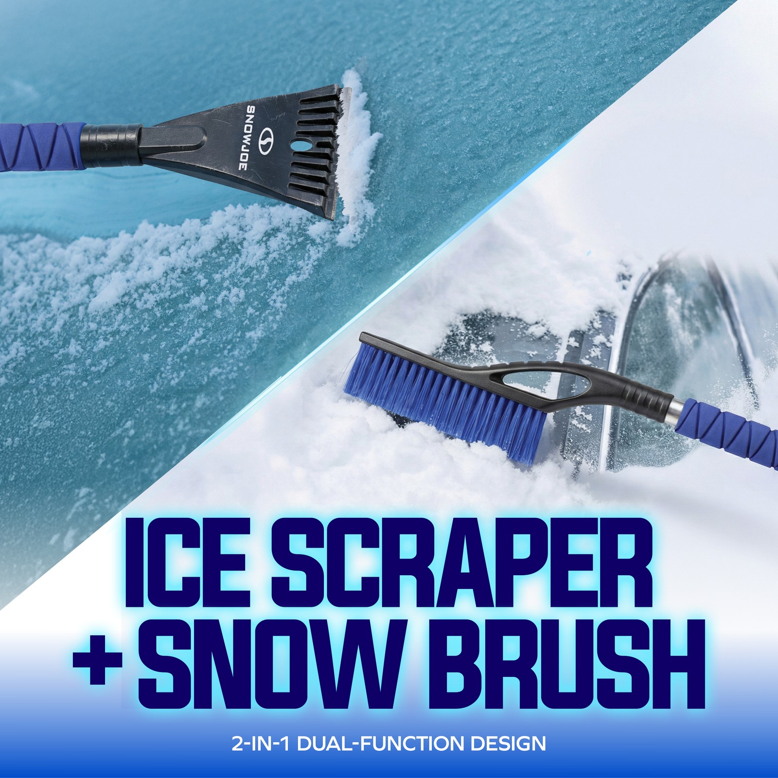 Snow Joe 2 Pack 27" Jumbo Multi-Purpose Ice Scraper & Snow Brush (Open Box)