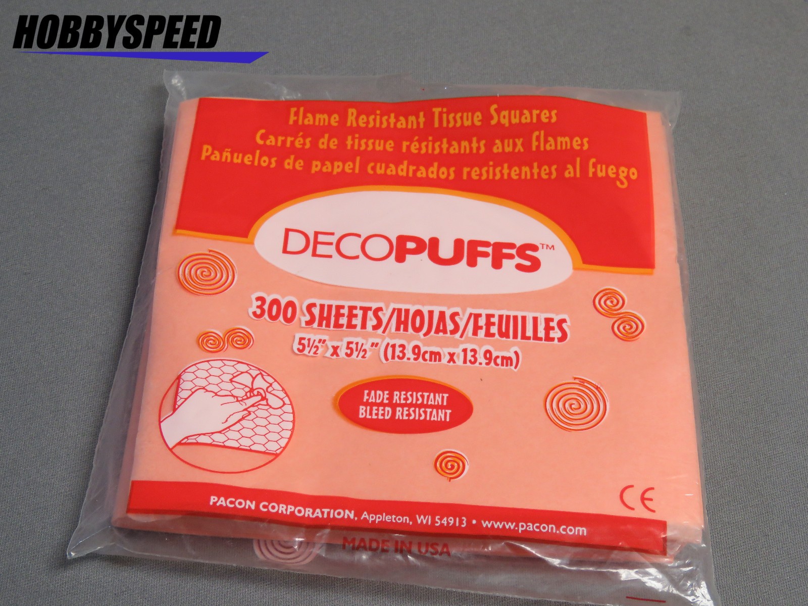 PACON CORPORATION DECOPUFFS POMPS floats pinata paper craft COLOR PEACH 58358