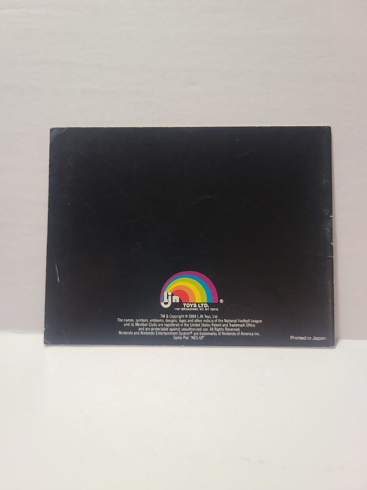 NFL Instruction Booklet ONLY! (Nintendo, NES) Manual