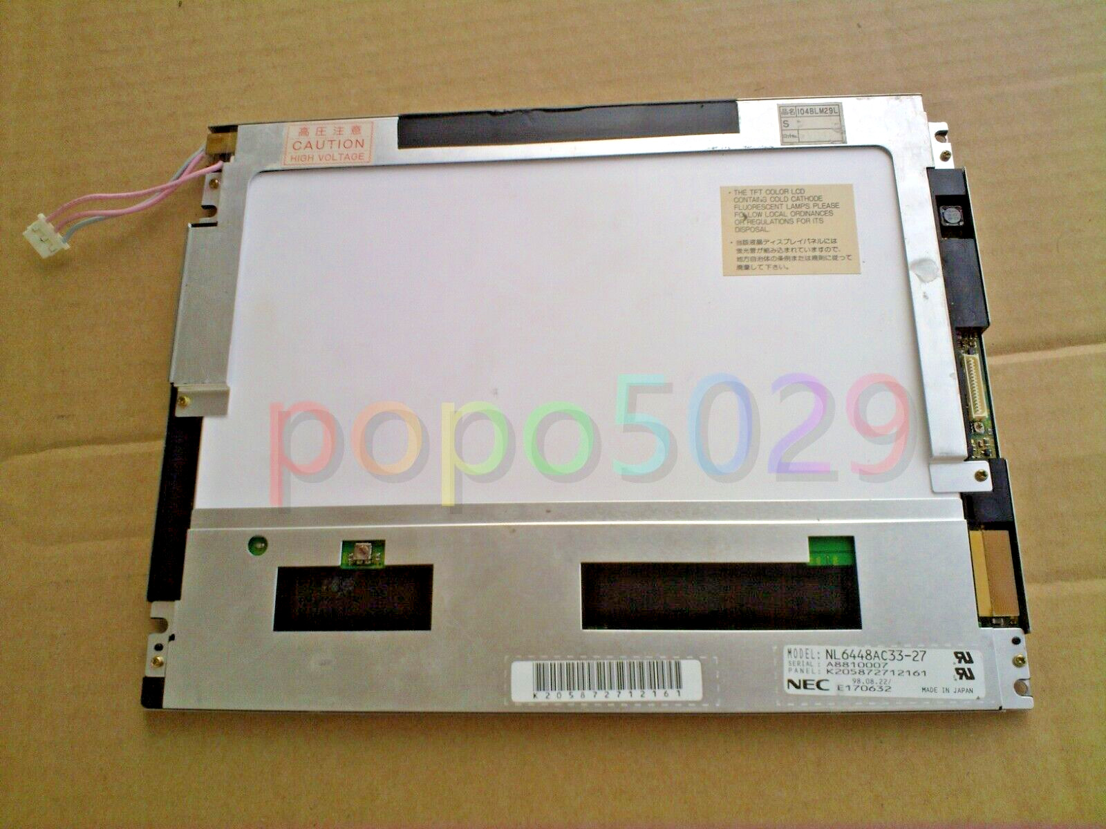 NL6448AC33-27  original industrial display LCD screen 10.4-inch , Fast Shipping