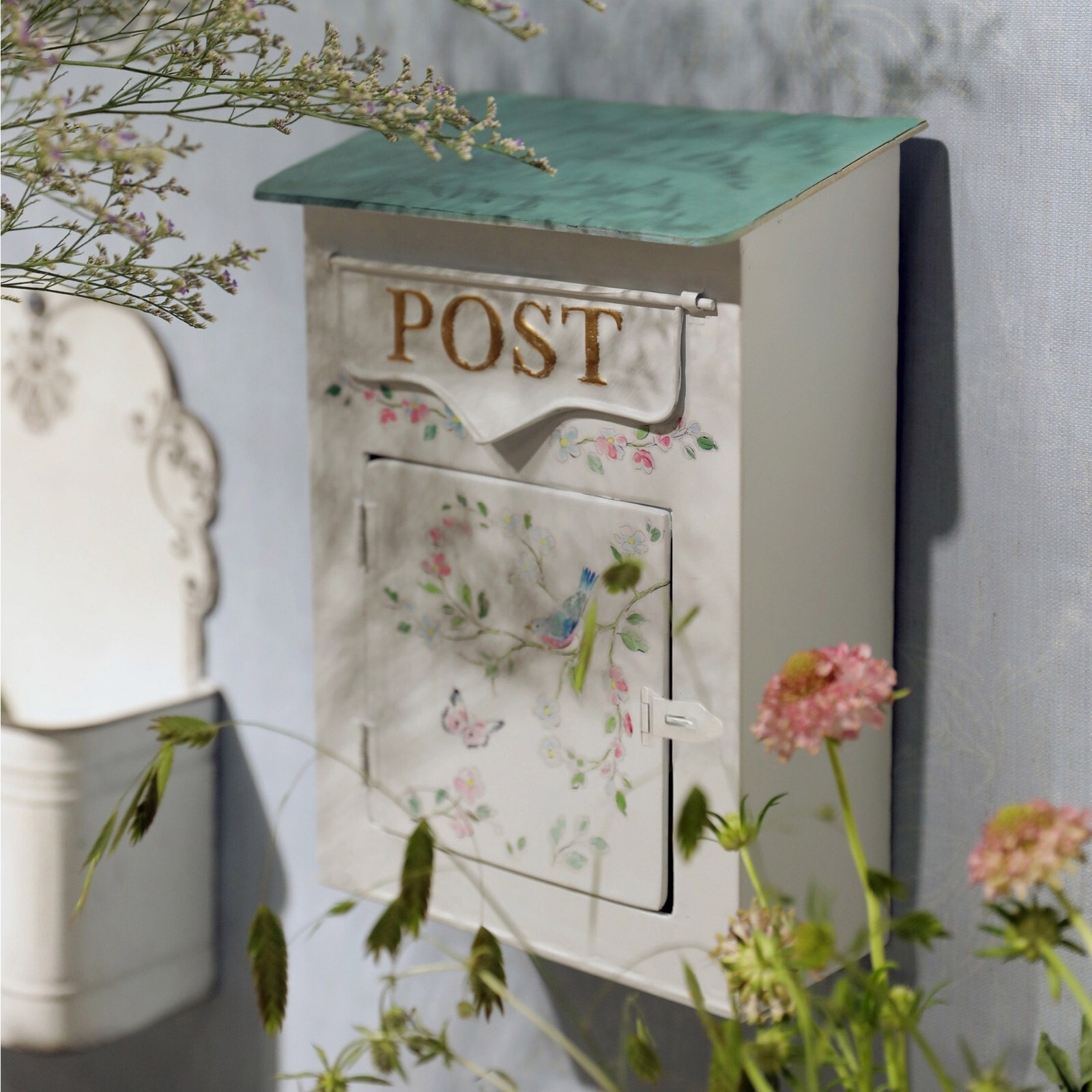 Vinatge Suggestion Box Lockable ,Metal Wall Mounted Ballot, Note Card Holders