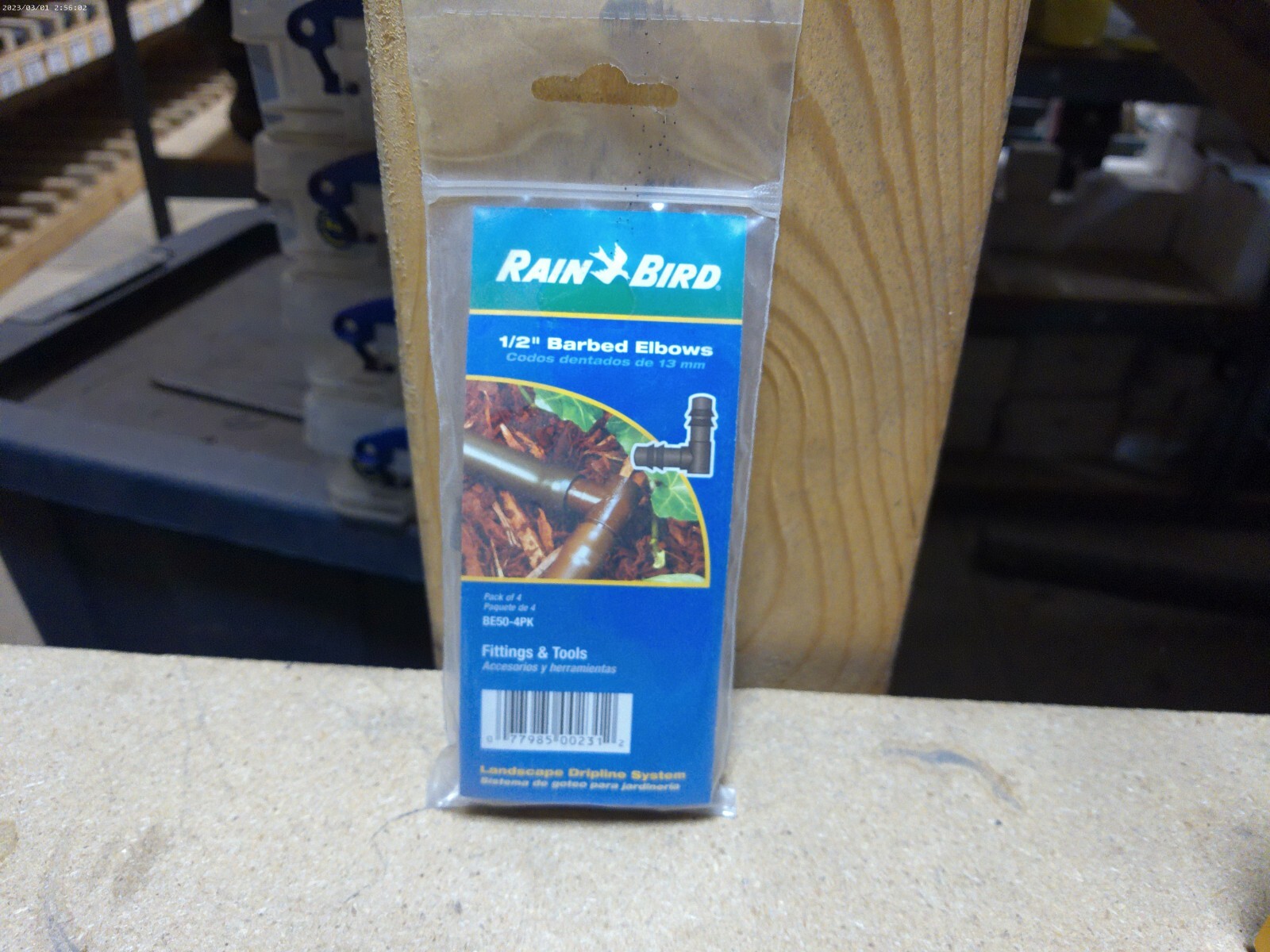 Rain Bird BE50/4PK Drip Irrigation Universal Barbed Elbow Fitting, Fits All S...