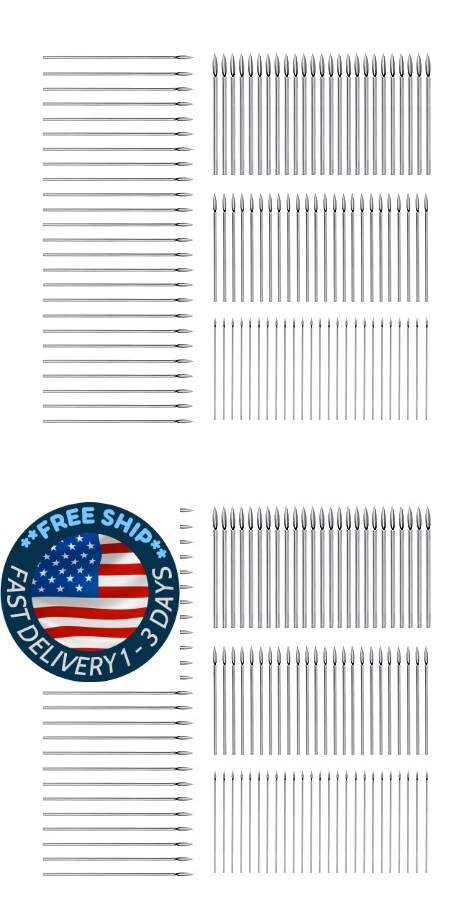 Agujas para perforación corporal mezcladas, 100 Uds., tamaños 12G/14G/16G/18G