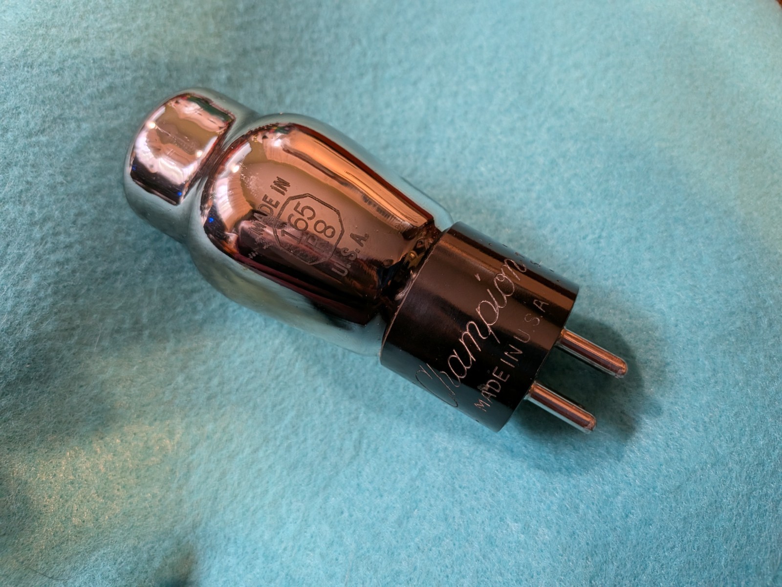 Champion  165R8  Ballast Vacuum Tube   Engraved Base.