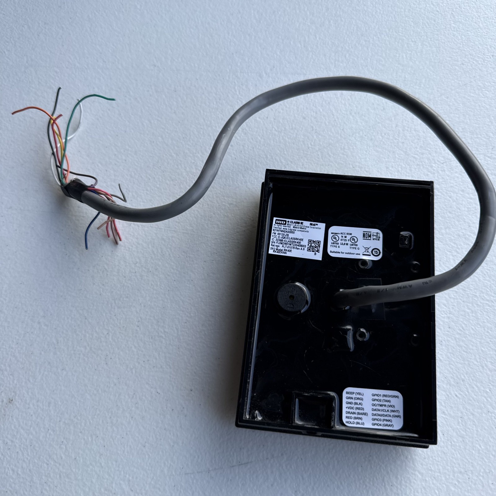HID 921NTNNEK00000 iCLASS SE RK40 Keypad Wall Switch Reader