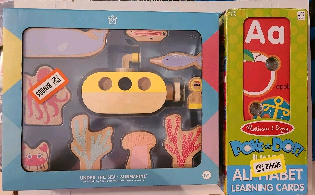Manhattan Toy  Under the Sea Wood Activity Toy & Melissa & Doug Poke A Dot Alpha