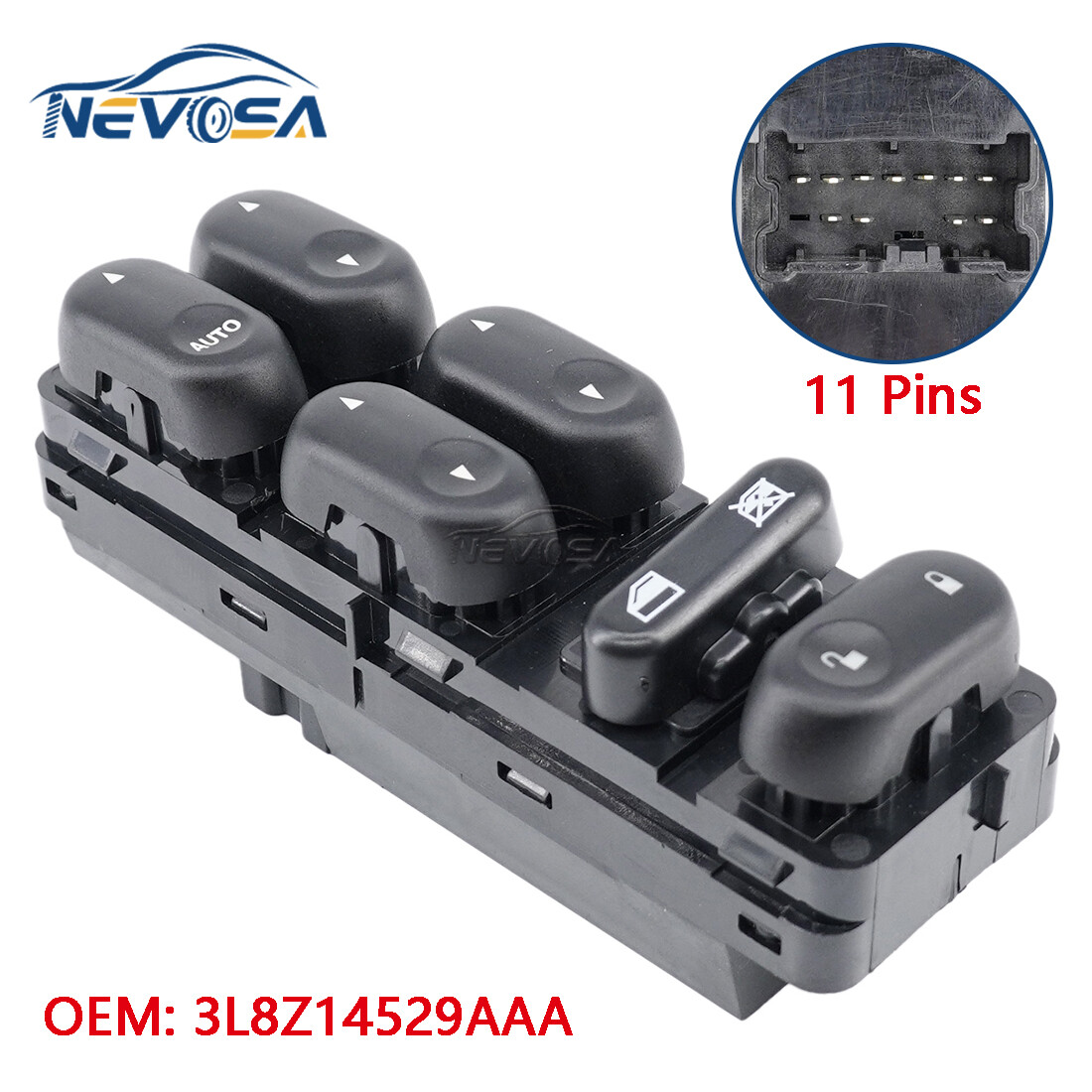 LHD Master Power Window Switch for 2001-2007 Ford Escape Mazda 3L8Z14529AAA