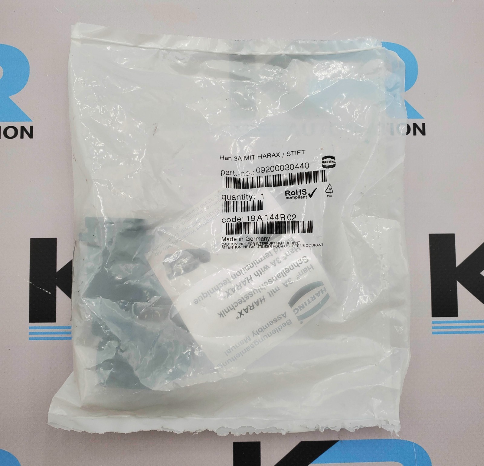Harting 09200030440 Han 3A MIT HARAX Power Connector