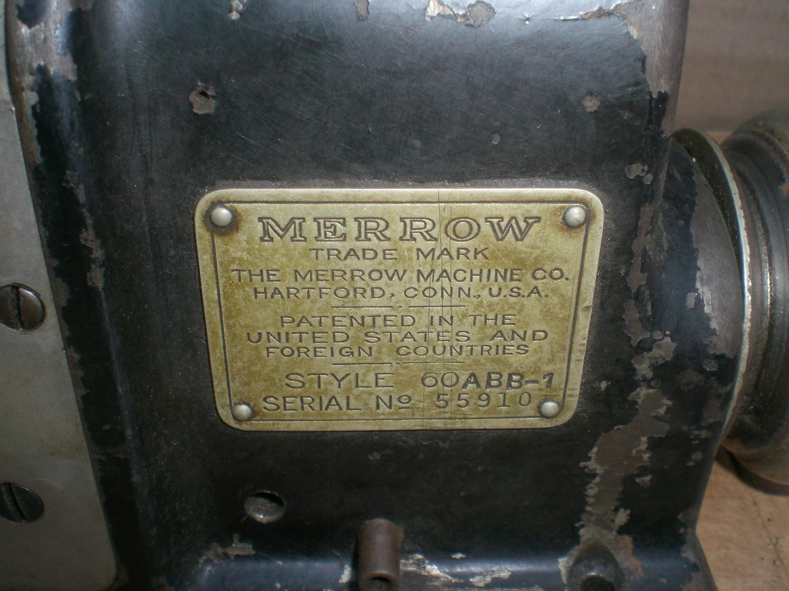 Vintage Merrow Sewing Machine Model 60ABB-1
