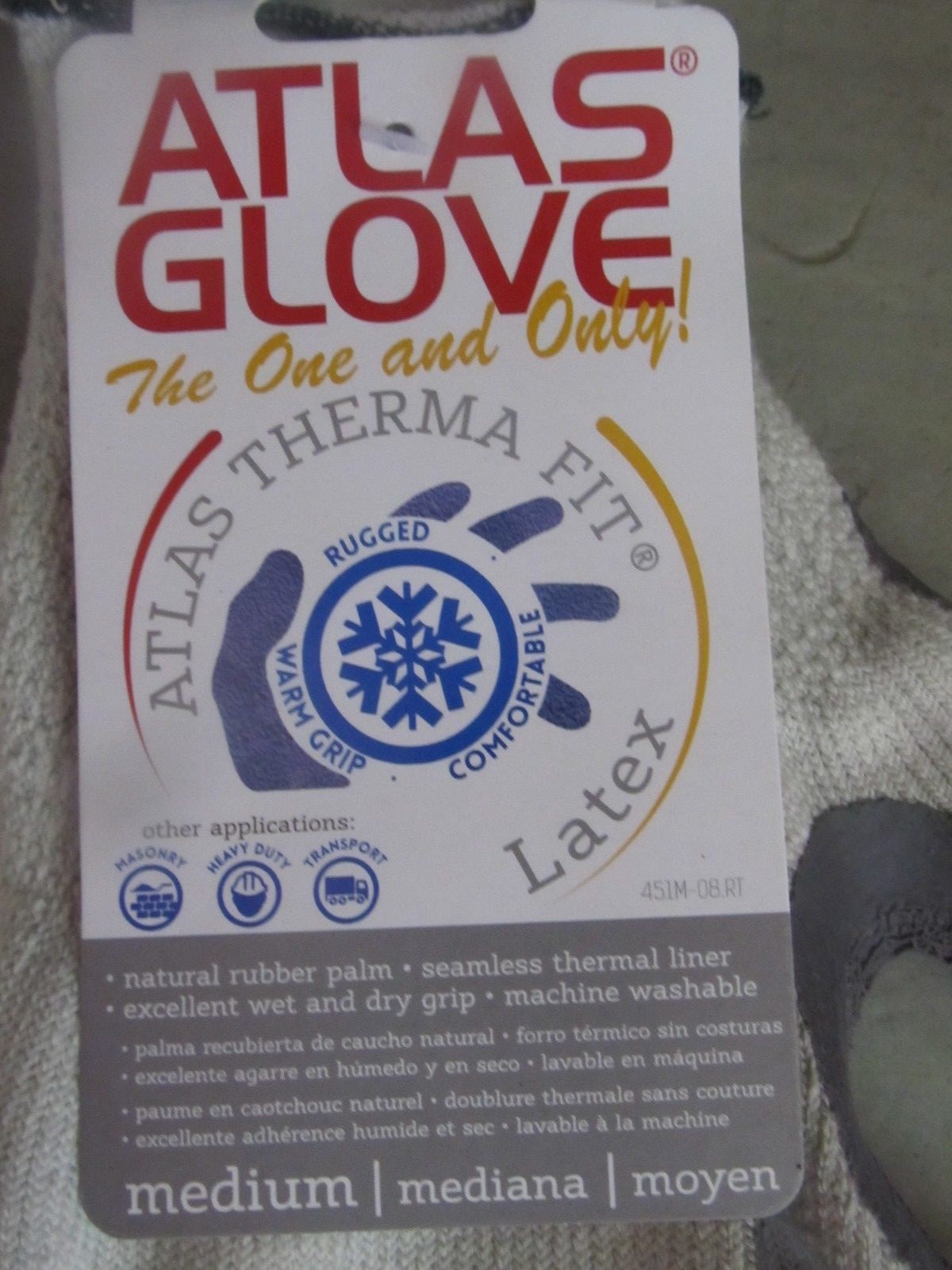 Atlas Therma Fit Gloves #C300IM Medium  NEW