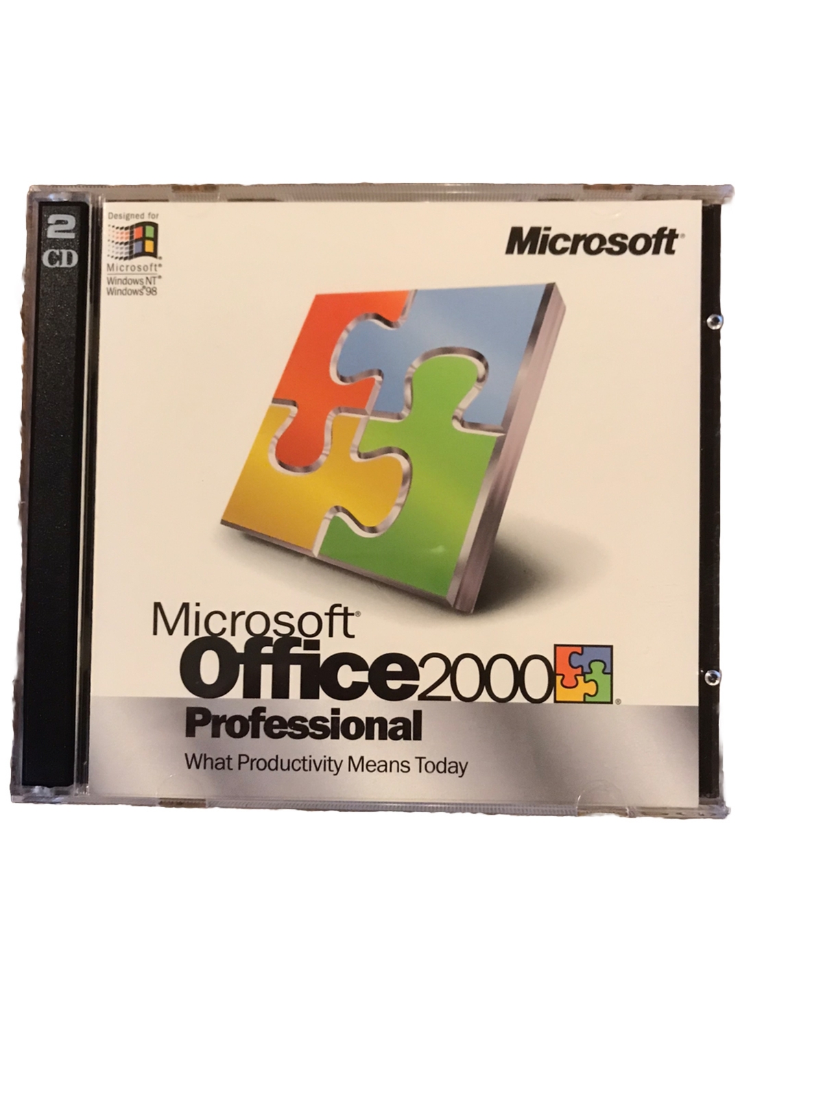 Genuine Microsoft Office 2000 Professional SR1 Upgrade - 2-CD Set on Holo Discs