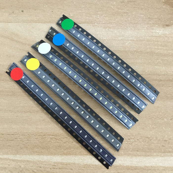 100pcs 5 Values 5050 SMD LED light Red White Green Blue Yellow Assortment Kit