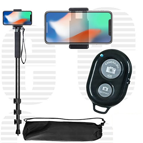 72" Monopod For Phone with Bluetooth Remote Portable for iPhone Android Phones
