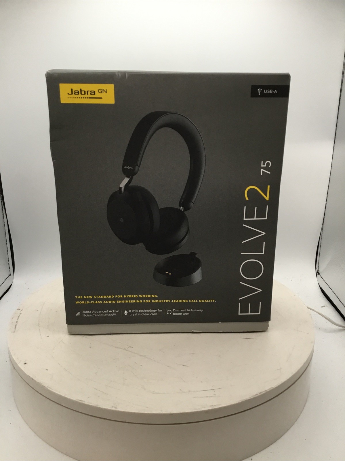 Jabra GN Evolve2 75 HSC150W Black Bluetooth Headset Brand New Open Box Read
