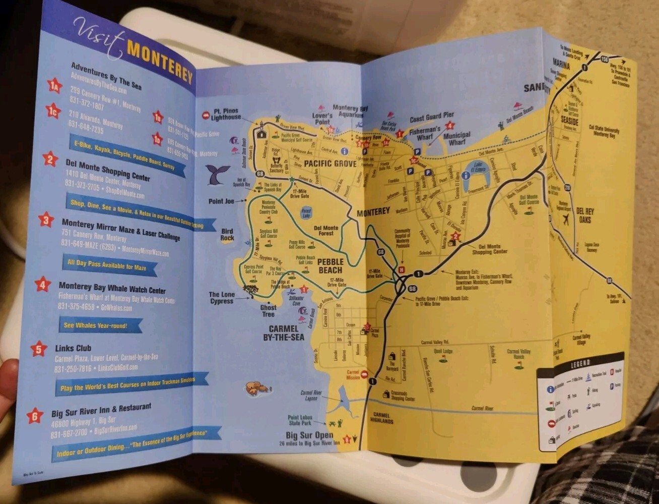 MONTEREY BAY, CALIFORNIA Visitor Guide, MAP