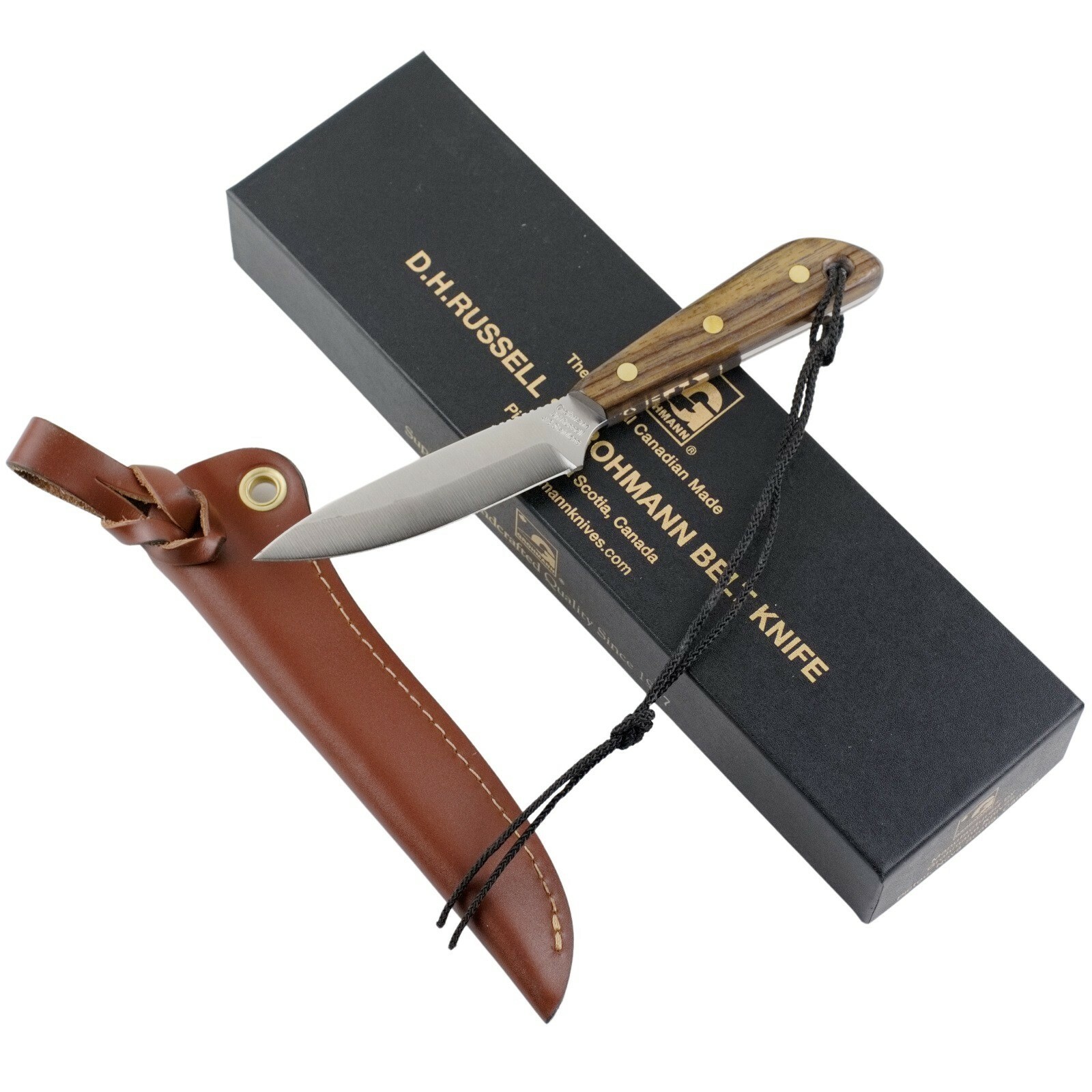Grohmann D.H. Russell Canadian Boat Knife Rosewood Handles GR3 Sheath