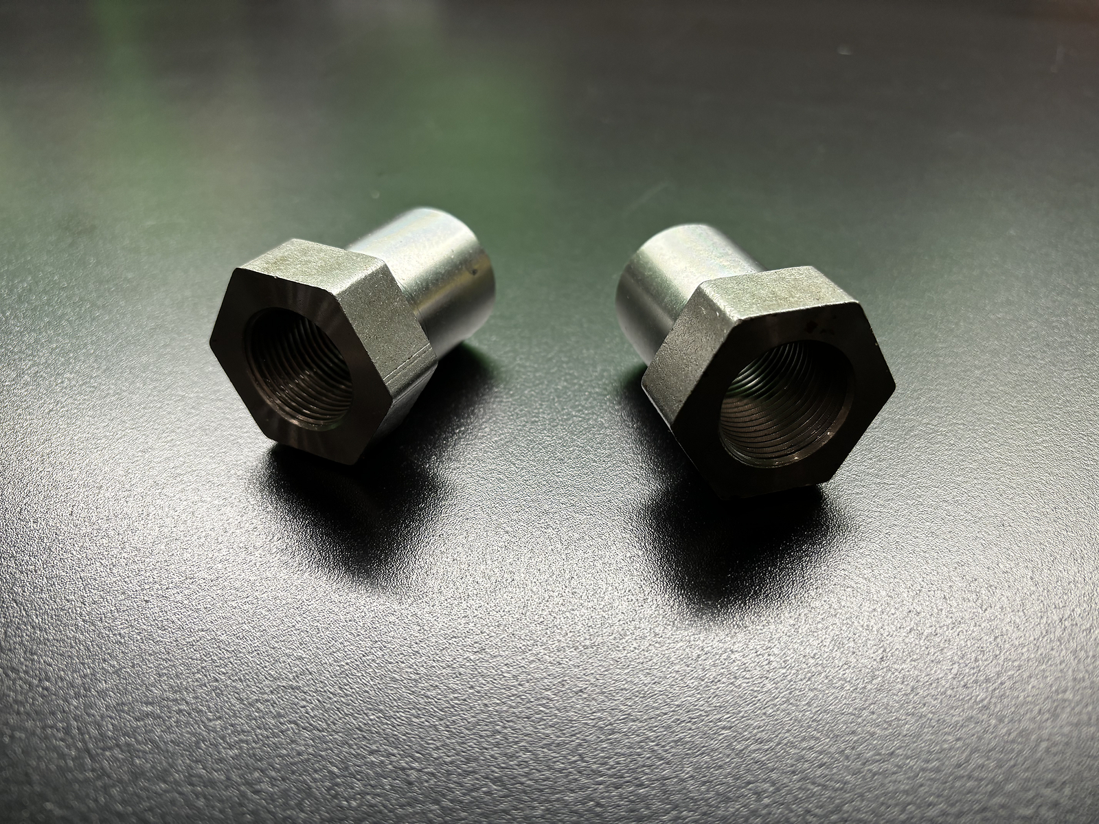 Weld In Threaded Bung For Heim Joints ~ 1" - 14 TPI ~ Left + Right Hand PAIR